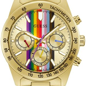 Guess Herrklocka GW0434G1 Flerfärgad/Gulguldtonat stål Ø42 mm