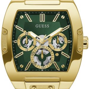 Guess Herrklocka GW0456G3 Phoenix Grön/Gulguldtonat stål Ø44 mm