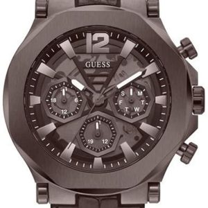 Guess Herrklocka GW0492G2 Edge Brun/Gummi Ø46 mm