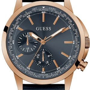 Guess Herrklocka GW0540G2 Spec Blå/Läder Ø44 mm