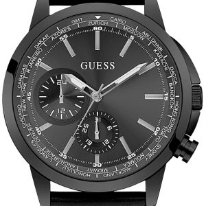 Guess Herrklocka GW0540G3 Spec Svart/Läder Ø44 mm