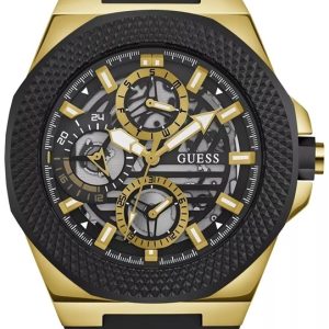 Guess Herrklocka GW0577G2 Front-Runner Svart/Gummi Ø44 mm