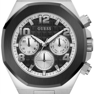 Guess Herrklocka GW0583G1 Empire Svart/Gummi Ø47 mm