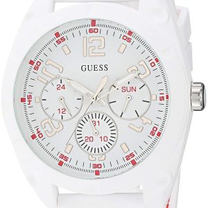 Guess Herrklocka U1256G2 Vit/Gummi Ø45.5 mm