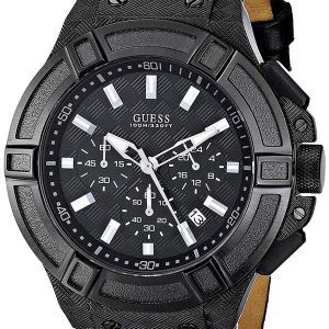 Guess Herrklocka W0408G1 Rigor Svart/Läder Ø45 mm