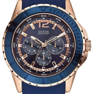 Guess Herrklocka W0485G1 Sporty Blå/Gummi Ø46 mm