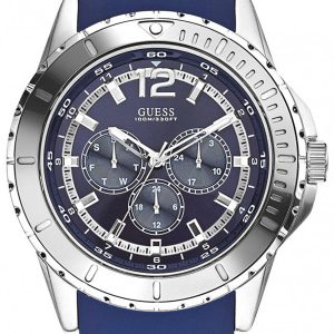 Guess Herrklocka W0485G3 Blå/Gummi Ø46 mm