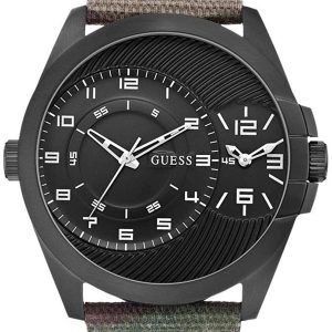 Guess Herrklocka W0505G1 Svart/Läder Ø48 mm