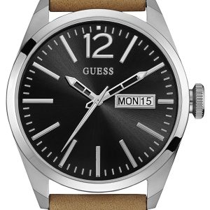 Guess Herrklocka W0658G7 Svart/Läder Ø45 mm