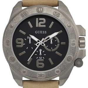 Guess Herrklocka W0659G4 Viper Svart/Läder Ø45 mm