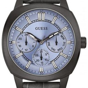 Guess Herrklocka W0660G2 Blå/Läder Ø43 mm