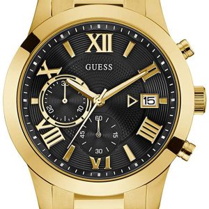 Guess Herrklocka W0668G8 Svart/Gulguldtonat stål Ø44 mm