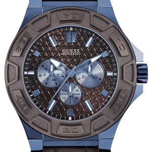 Guess Herrklocka W0674G5 Force Brun/Läder Ø45 mm