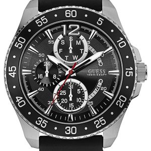 Guess Herrklocka W0798G1 Jet Svart/Gummi Ø43 mm