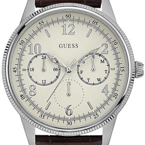 Guess Herrklocka W0863G1 Vit/Läder Ø44 mm