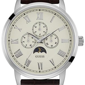 Guess Herrklocka W0870G1 Sporty Antikvit/Läder Ø44 mm