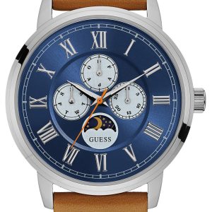 Guess Herrklocka W0870G4 Blå/Läder Ø44 mm