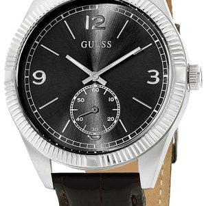 Guess Herrklocka W0873G1 Svart/Läder Ø42 mm