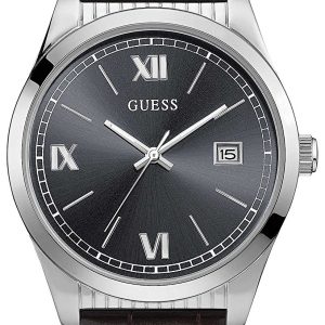 Guess Herrklocka W0874G1 Dress Grå/Läder Ø40 mm