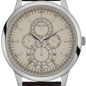 Guess Herrklocka W0920G2 Vit/Läder Ø46 mm