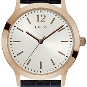 Guess Herrklocka W0922G7 Dress Silverfärgad/Läder Ø39 mm