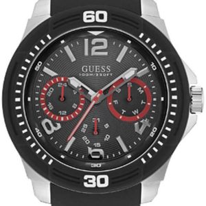 Guess Herrklocka W0967G1 Grå/Gummi Ø46 mm