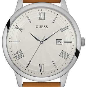 Guess Herrklocka W0972G1 Antikvit/Läder Ø46 mm