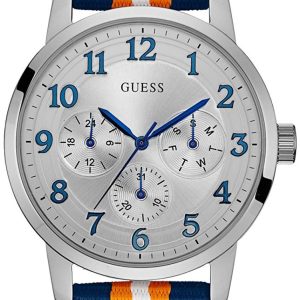 Guess Herrklocka W0975G2 Silverfärgad/Textil Ø44 mm