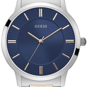 Guess Herrklocka W0990G4 Blå/Roséguldstonat stål Ø44 mm