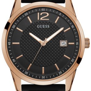 Guess Herrklocka W0991G7 Perry Svart/Gummi Ø42 mm