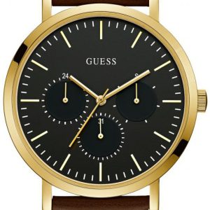 Guess Herrklocka W1044G1 Iconic Svart/Läder Ø44 mm