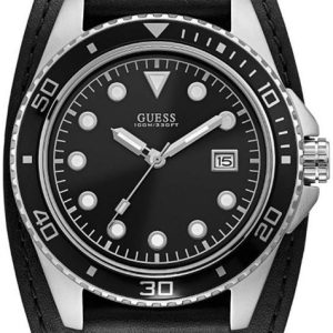 Guess Herrklocka W1051G1 Svart/Läder Ø44 mm