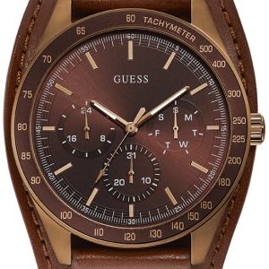 Guess Herrklocka W1100G3 Brun/Läder Ø44 mm