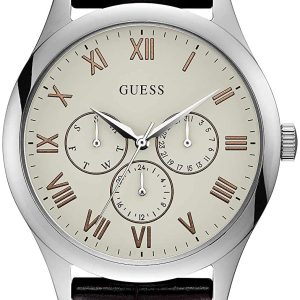 Guess Herrklocka W1130G2 Antikvit/Läder Ø40 mm