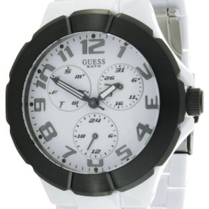 Guess Herrklocka W11594G4 Rush Vit/Plast Ø38 mm