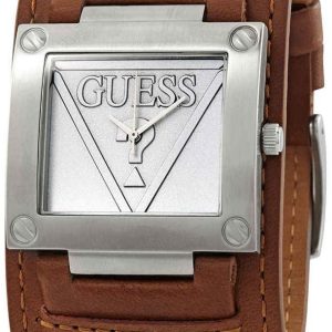 Guess Herrklocka W1166G1 Silverfärgad/Läder