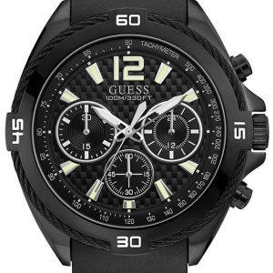 Guess Herrklocka W1168G2 Surge Svart/Gummi Ø49 mm