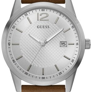 Guess Herrklocka W1186G1 Perry Silverfärgad/Läder Ø42 mm