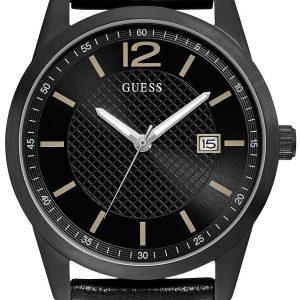 Guess Herrklocka W1186G2 Perry Svart/Läder Ø42 mm