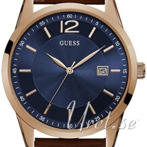 Guess Herrklocka W1186G3 Blå/Läder Ø42 mm