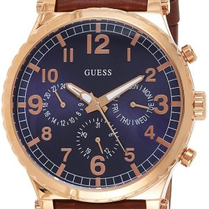 Guess Herrklocka W1215G1 Blå/Läder Ø46 mm