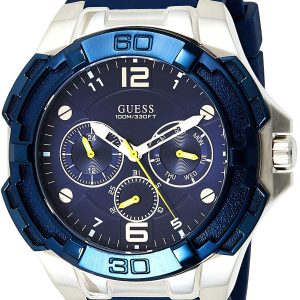 Guess Herrklocka W1254G1 Blå/Gummi Ø52 mm