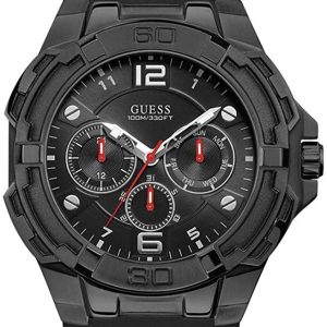 Guess Herrklocka W1254G2 Svart/Gummi Ø46 mm