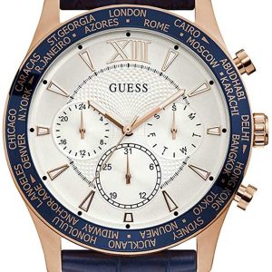 Guess Herrklocka W1262G4 Multifunction Vit/Läder Ø45 mm