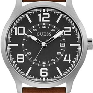 Guess Herrklocka W1301G1 Svart/Läder Ø48 mm