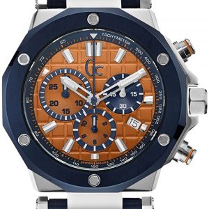 Guess Herrklocka X72031G7S Orange/Läder Ø44 mm