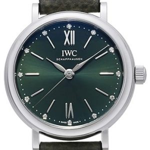 IWC Damklocka IW357412 Portofino Grön/Läder Ø34 mm