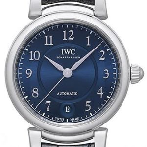 IWC Damklocka IW458312 Da Vinci Blå/Läder Ø36 mm