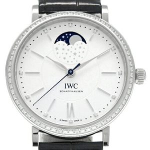 IWC Damklocka IW459008 Portofino Silverfärgad/Läder Ø37 mm