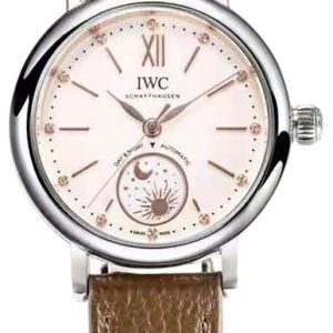 IWC Damklocka IW459801 Portofino Silverfärgad/Läder Ø34 mm